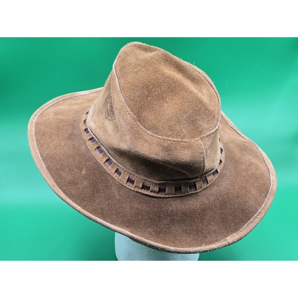 The Original Rouge Handcrafted Large Hat Safari Australian Suede Leather - Picture 2 of 11